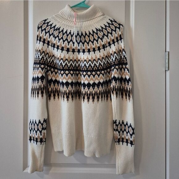 Vineyard Vines Nordic Fairisle Wool Blend Sweater Womens XS Turtleneck NWT - Picture 6 of 7